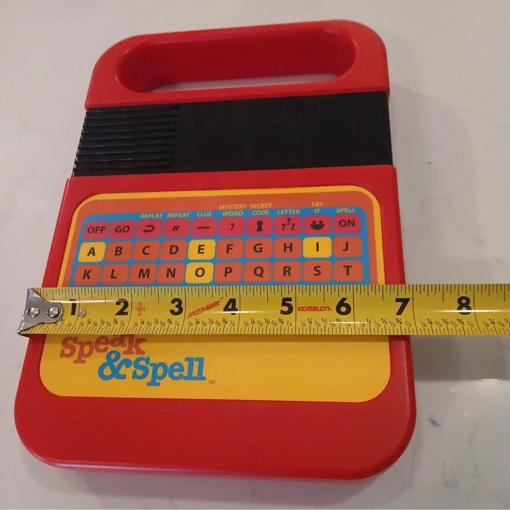 Speak & Spell Electronic Game Tested Works Spelling Red Yellow Retro 80s